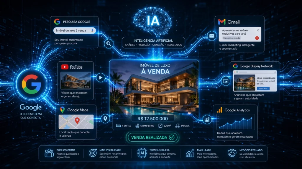 Inteligência Artificial e Performance Max aplicada ao marketing imobiliário para automação de vendas