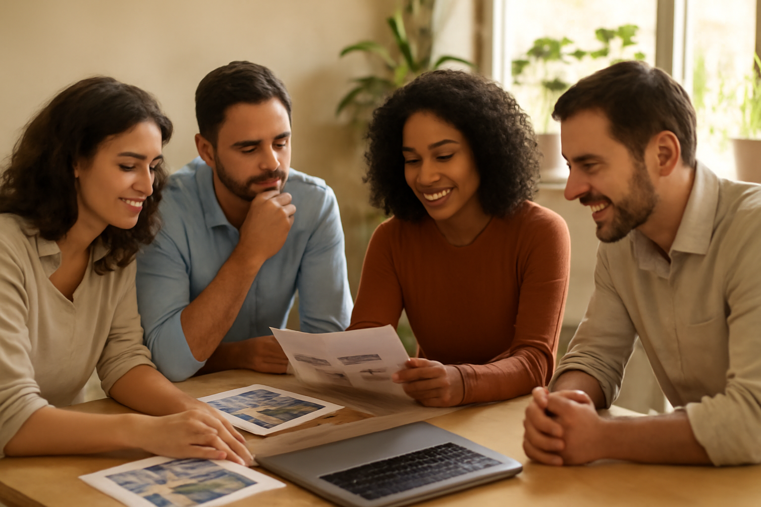 Equipe de marketing trabalhando em campanhas digitais