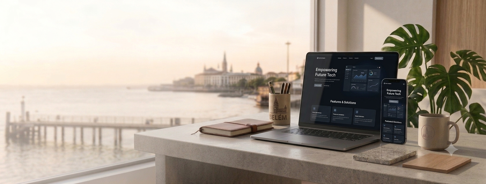 Site profissional responsivo para empresa em Curitiba em notebook e celular