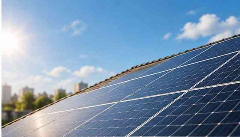 Painéis solares em residência representando campanhas de Google Ads para empresas de energia solar