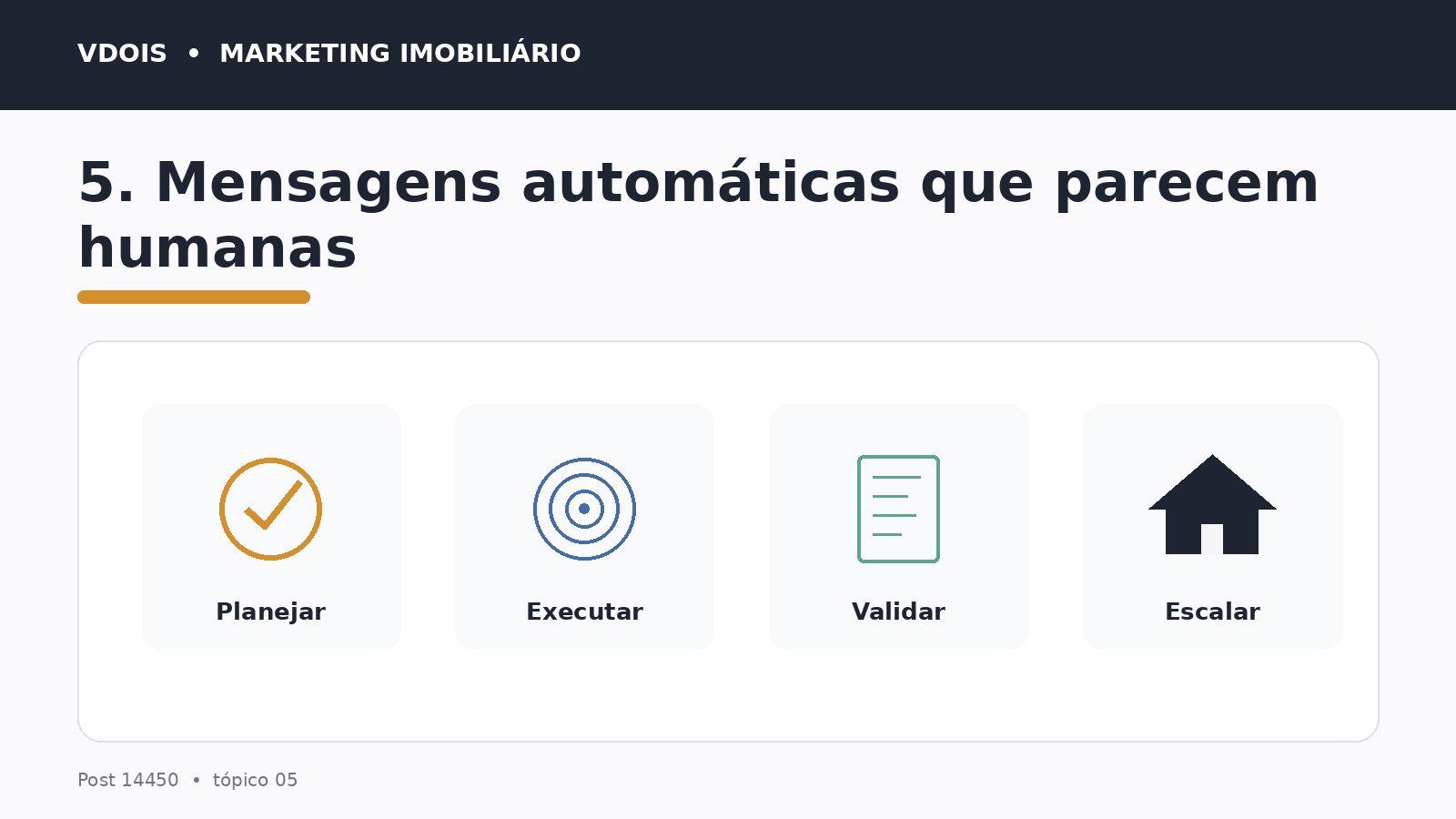 Infográfico sobre 5. Mensagens automáticas que parecem humanas aplicado ao marketing imobiliário